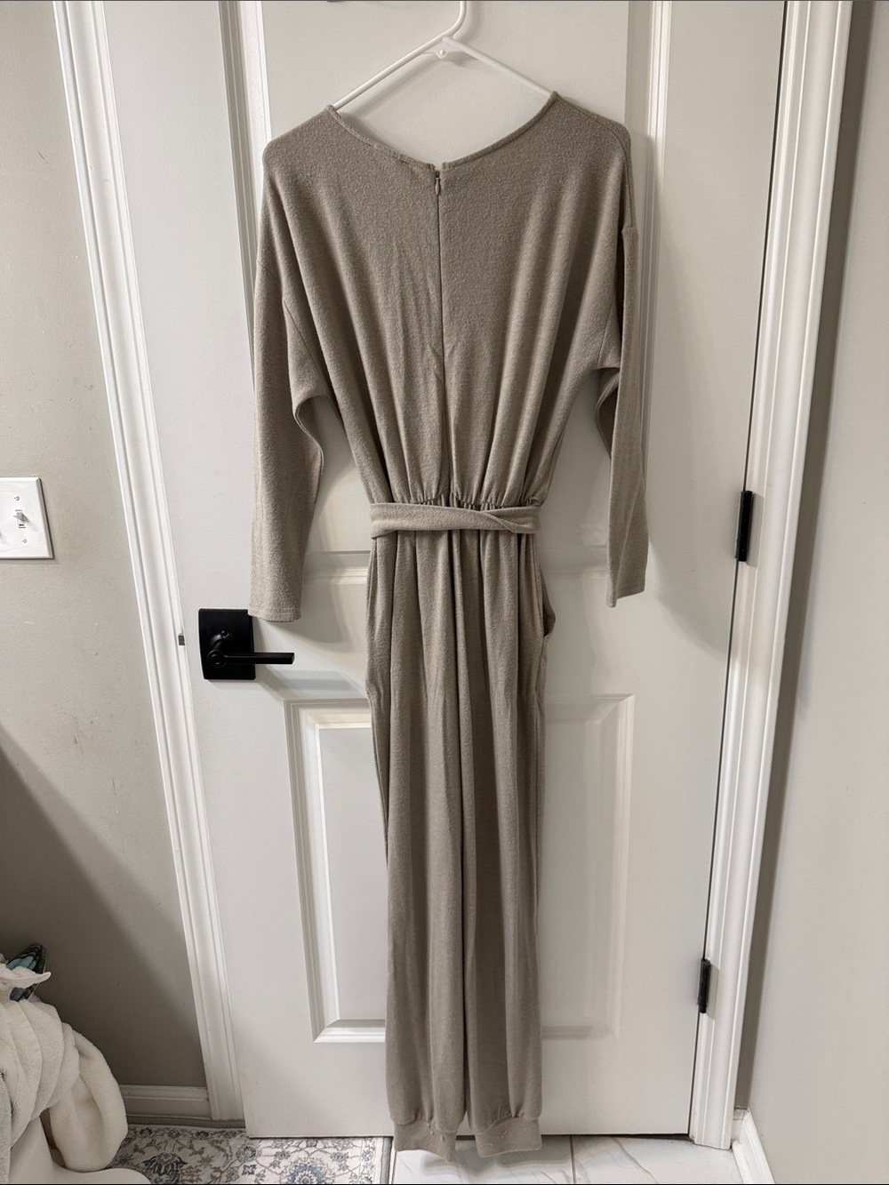 Express Neutral Beige Ribbed Knit Jumper - Picture 4 of 4
